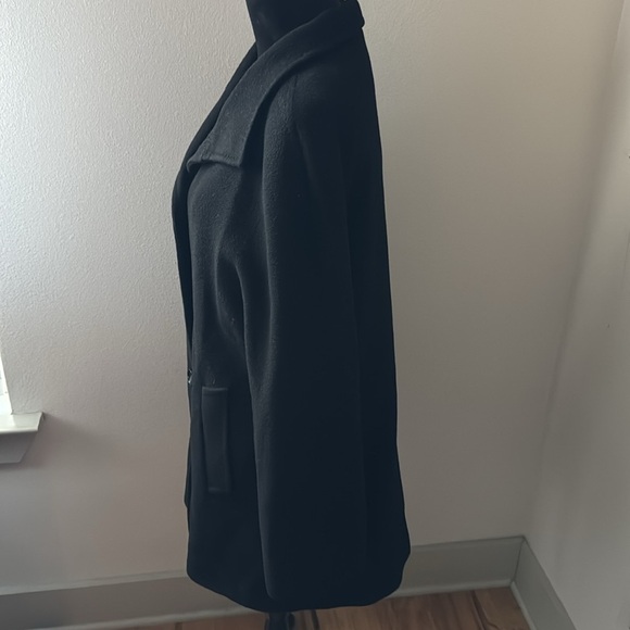 Talbots Sz 10 black camel hair single front pea coat - Picture 4 of 10